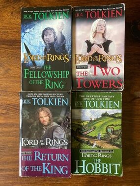 4 TOLKIEN Vintage DelRay Books J.R.R. JRR Tolkien Lord of the Rings Hobbit